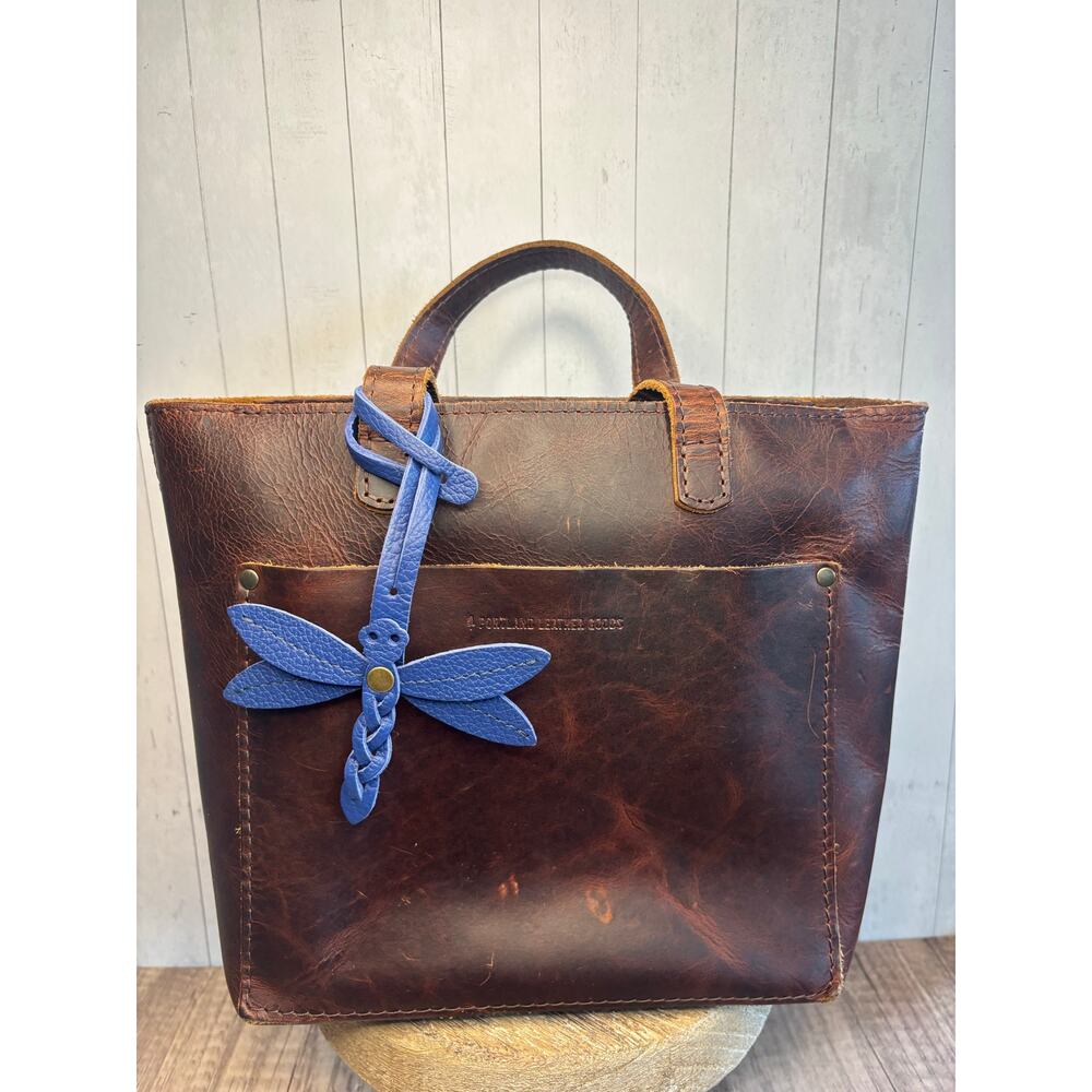 Portland Leather Dragonfly Charm MOLINO BLUE FAST SHIP Neutral Purse Charm NEW!